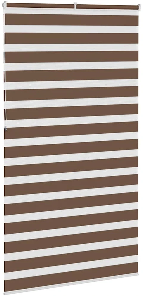 Zebrinės žaliuzės, rudos, 120x230 cm, audinys, plotis 115,9 cm, poliesteris