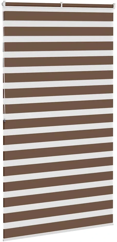 Zebrinės žaliuzės, rudos, 125x200 cm, audinys, plotis 120,9 cm, poliesteris