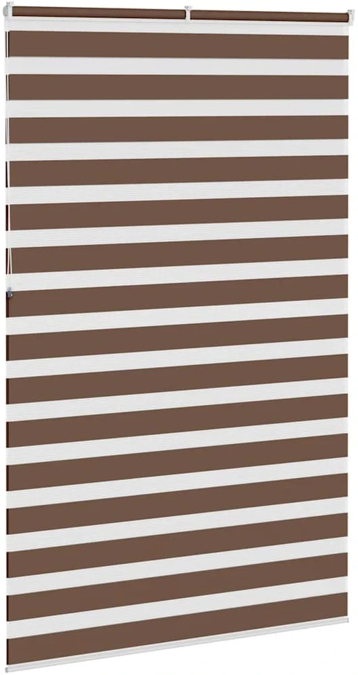 Zebrinės žaliuzės, rudos, 140x230 cm, audinys, plotis 135,9 cm, poliesteris