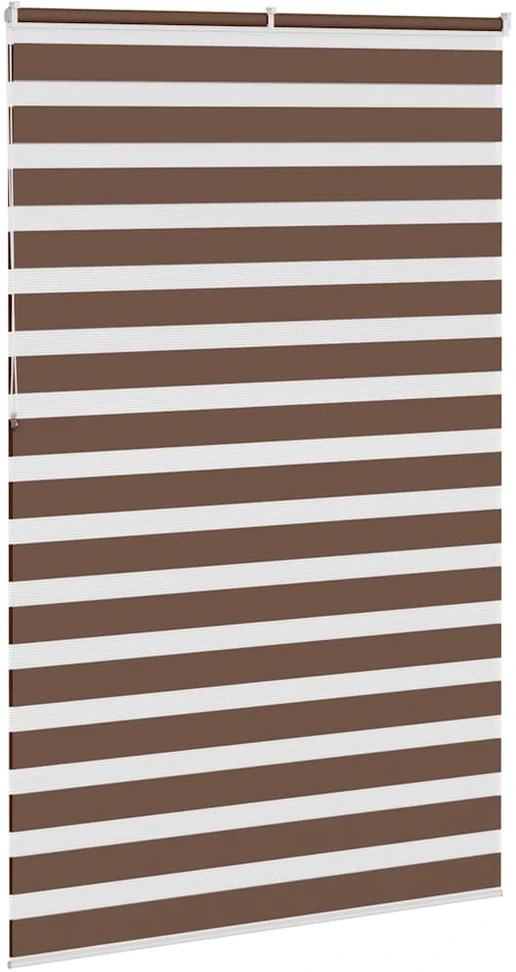 Zebrinės žaliuzės, rudos, 150x230 cm, audinys, plotis 145,9 cm, poliesteris