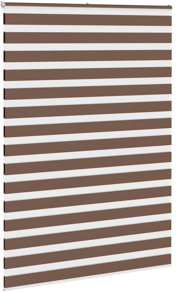 Zebrinės žaliuzės, rudos, 160x200 cm, audinys, plotis 155,9 cm, poliesteris