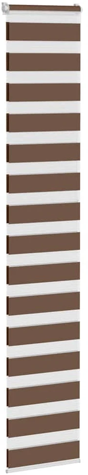 Zebrinės žaliuzės, rudos, 40x230 cm, audinys, plotis 35,9 cm, poliesteris