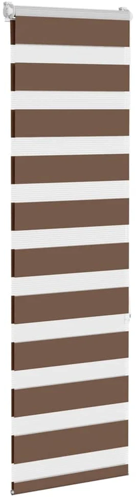 Zebrinės žaliuzės, rudos, 45x150 cm, audinys, plotis 40,9 cm, poliesteris
