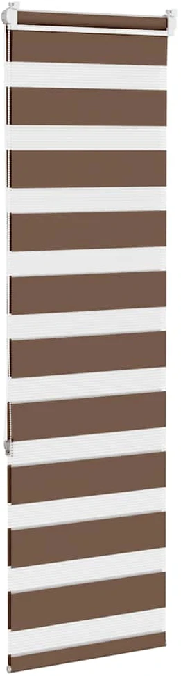Zebrinės žaliuzės, rudos, 45x150 cm, audinys, plotis 40,9 cm, poliesteris