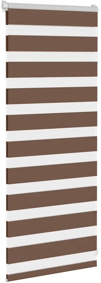 Zebrinės žaliuzės, rudos, 55x100 cm, audinys, plotis 50,9 cm, poliesteris