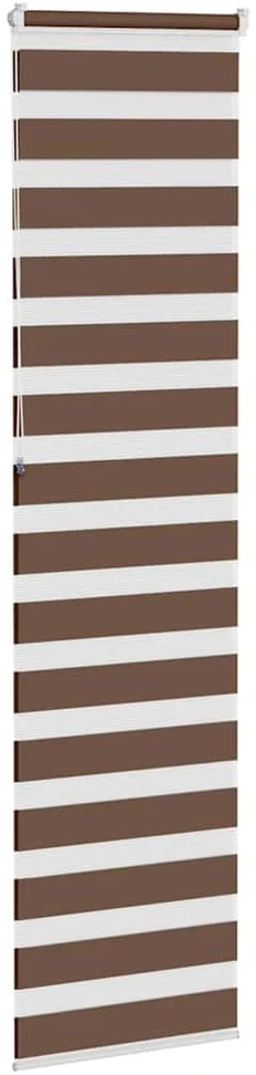 Zebrinės žaliuzės, rudos, 55x230 cm, audinys, plotis 50,9 cm, poliesteris