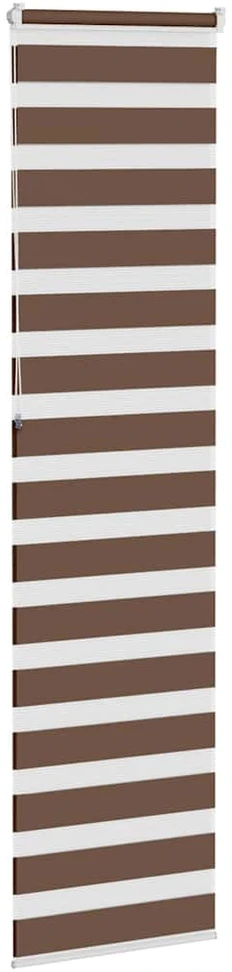 Zebrinės žaliuzės, rudos, 55x230 cm, audinys, plotis 50,9 cm, poliesteris