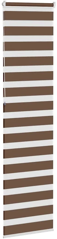 Zebrinės žaliuzės, rudos, 60x230 cm, audinys, plotis 55,9 cm, poliesteris
