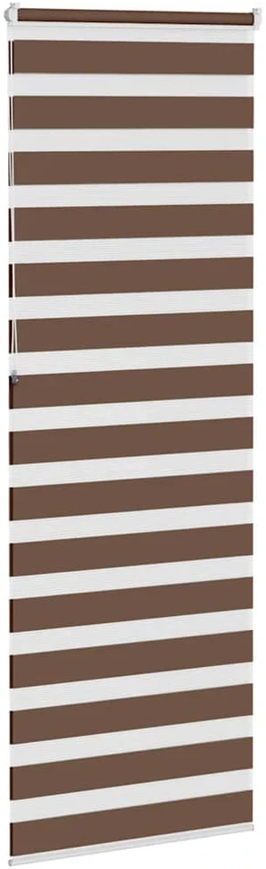 Zebrinės žaliuzės, rudos, 80x230 cm, audinys, plotis 75,9 cm, poliesteris