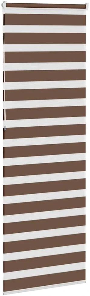 Zebrinės žaliuzės, rudos, 85x230 cm, audinys, plotis 80,9 cm, poliesteris