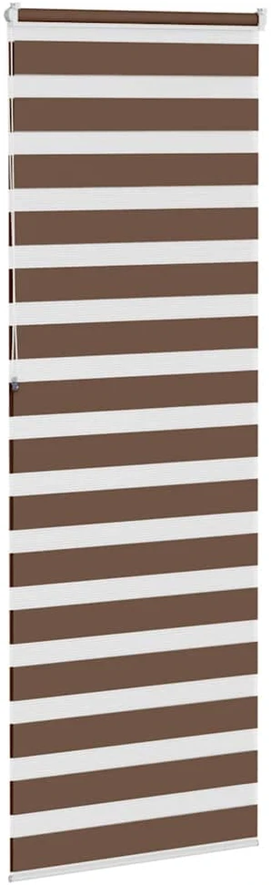 Zebrinės žaliuzės, rudos, 90x230 cm, audinys, plotis 85,9 cm, poliesteris