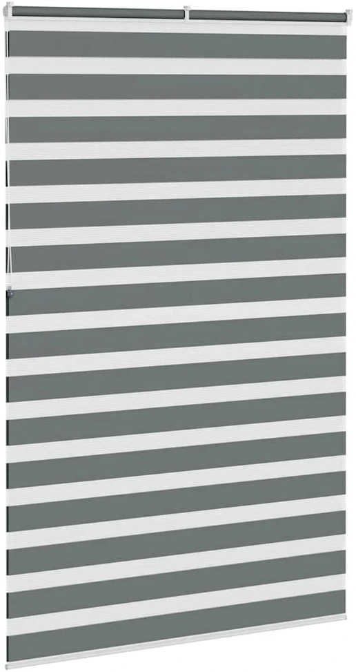 Zebrinės žaliuzės, tamsiai pilkos, 150x230 cm, audinys, plotis 145,9 cm, poliesteris