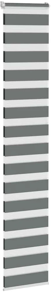 Zebrinės žaliuzės, tamsiai pilkos, 50x230 cm, audinys, plotis 45,9 cm, poliesteris
