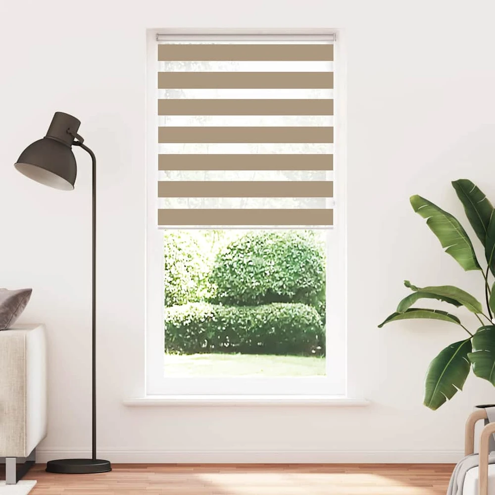 Zebro žaliuzė, smėlio rudos spalvos, 115x230 cm, audinys, plotis 110,9 cm, poliesteris