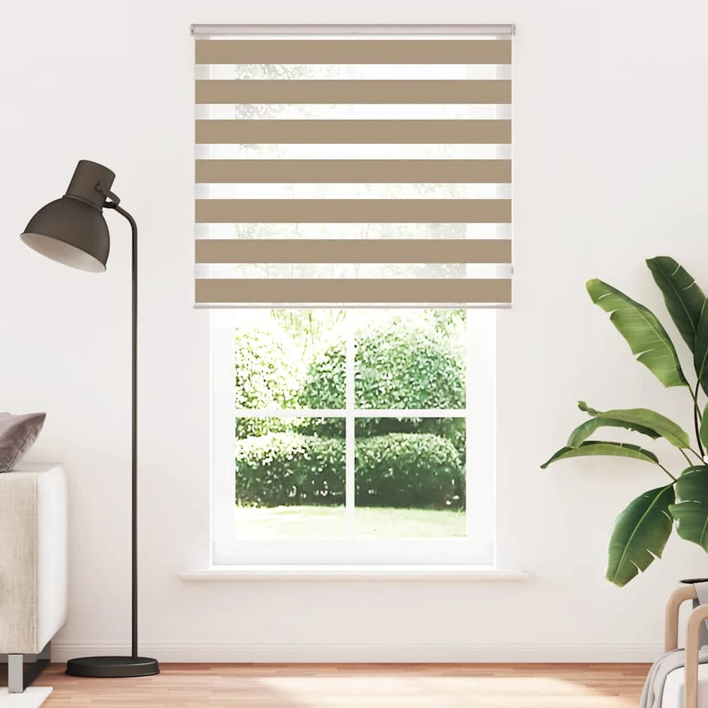 Zebro žaliuzė, smėlio rudos spalvos, 120x230 cm, audinys, plotis 115,9 cm, poliesteris