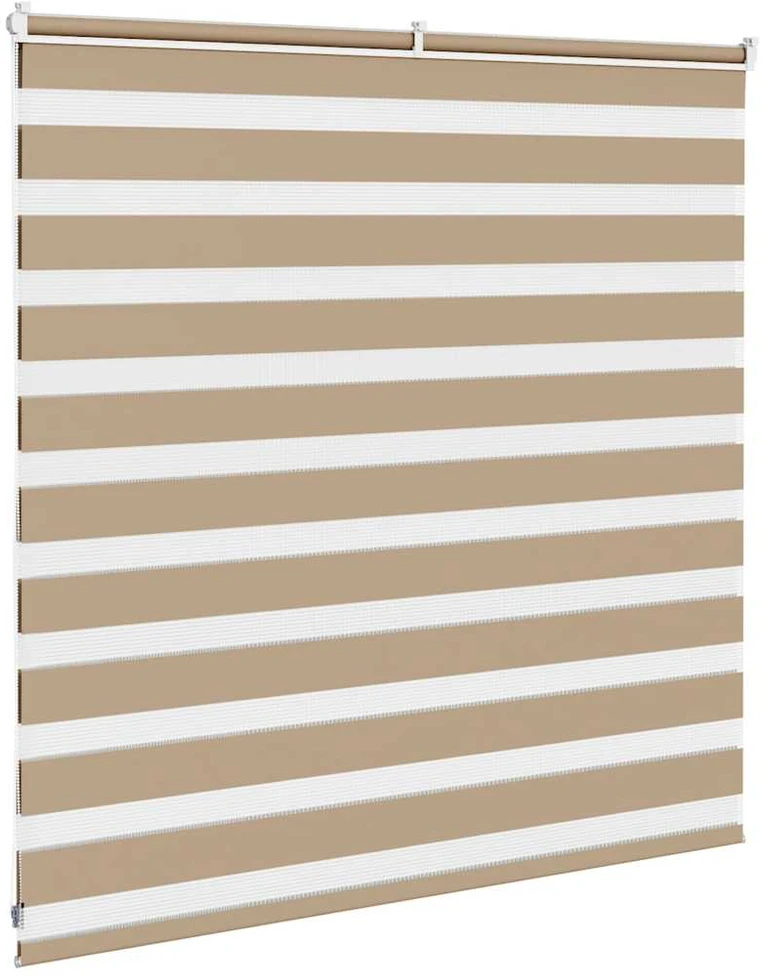 Zebro žaliuzė, smėlio rudos spalvos, 140x100 cm, audinys, plotis 135,9 cm, poliesteris