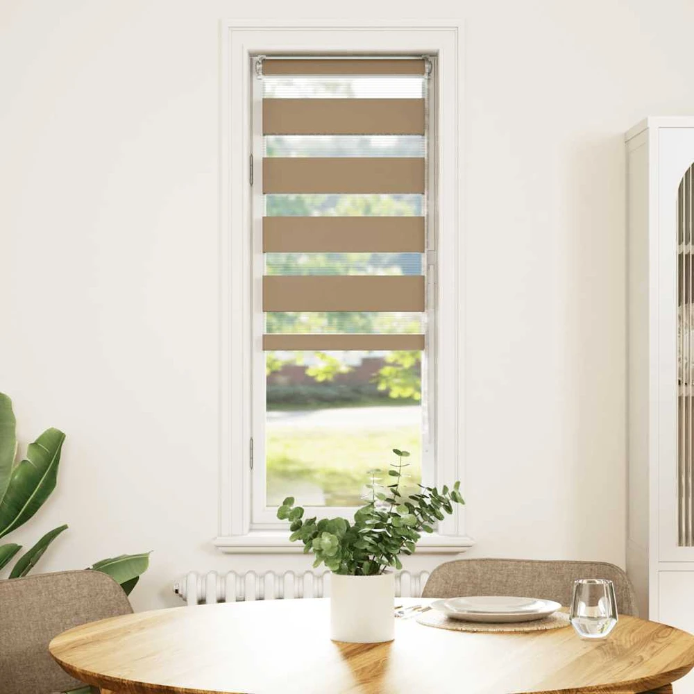 Zebro žaliuzė, smėlio rudos spalvos, 40x100 cm, audinys, plotis 35,9 cm, poliesteris