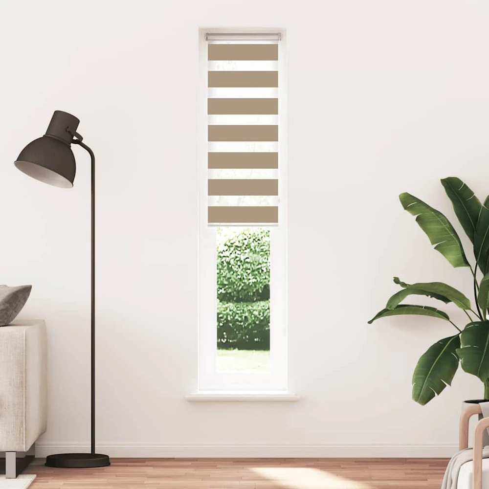 Zebro žaliuzė, smėlio rudos spalvos, 40x230 cm, audinys, plotis 35,9 cm, poliesteris