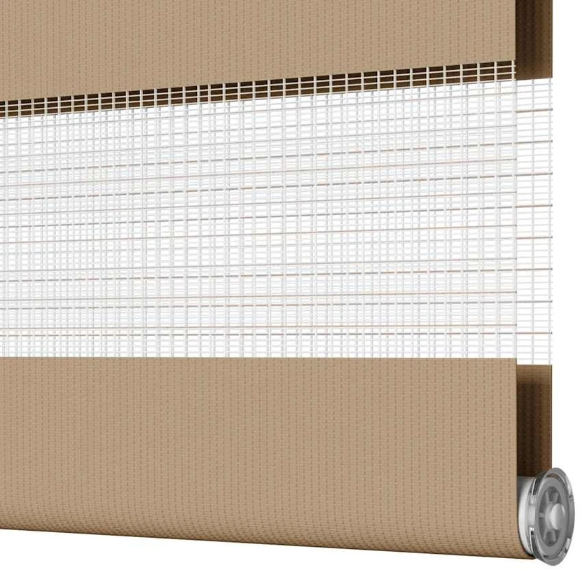 Zebro žaliuzė, smėlio rudos spalvos, 45x100 cm, audinys, plotis 40,9 cm, poliesteris