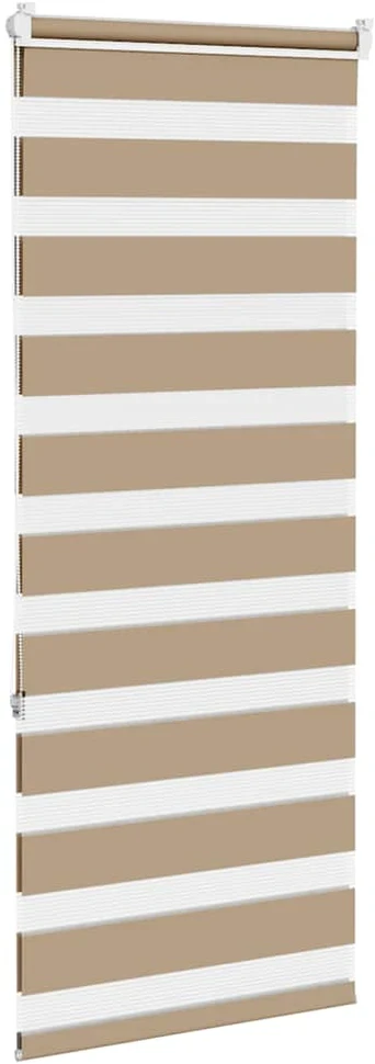 Zebro žaliuzė, smėlio rudos spalvos, 55x150 cm, audinys, plotis 50,9 cm, poliesteris