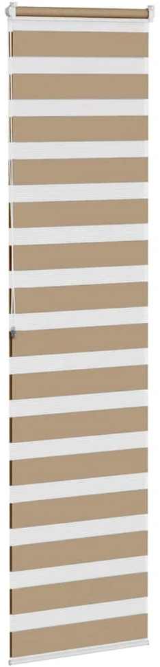 Zebro žaliuzė, smėlio rudos spalvos, 55x200 cm, audinys, plotis 50,9 cm, poliesteris