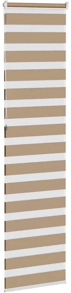 Zebro žaliuzė, smėlio rudos spalvos, 55x230 cm, audinys, plotis 50,9 cm, poliesteris