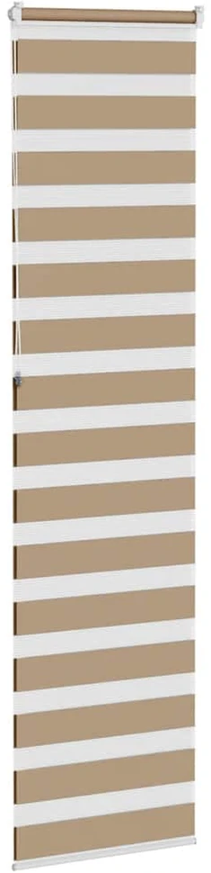 Zebro žaliuzė, smėlio rudos spalvos, 55x230 cm, audinys, plotis 50,9 cm, poliesteris