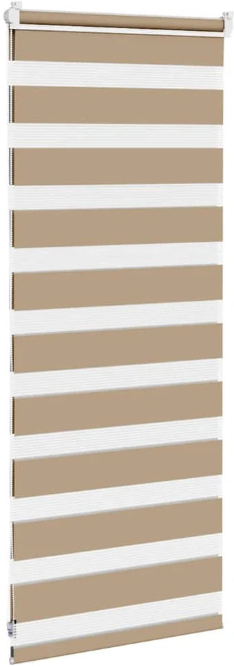 Zebro žaliuzė, smėlio rudos spalvos, 60x100 cm, audinys, plotis 55,9 cm, poliesteris