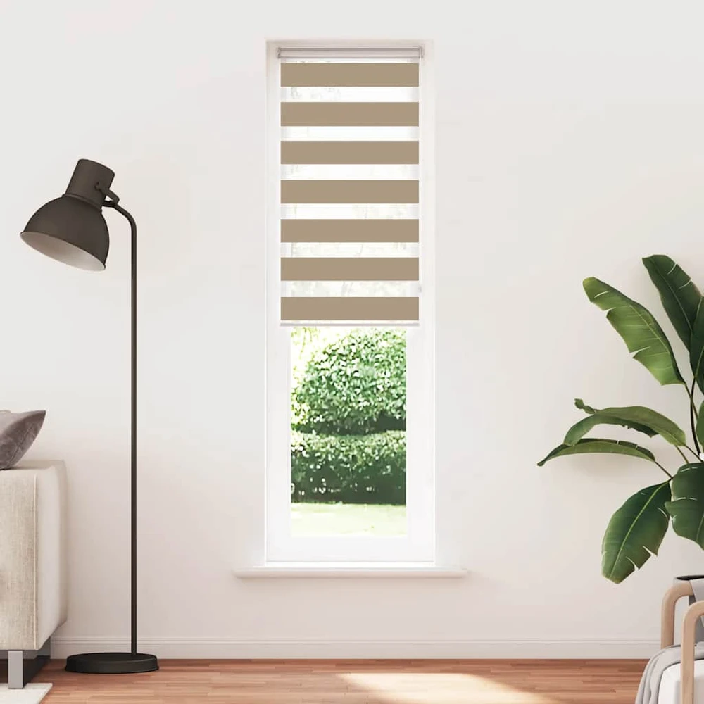 Zebro žaliuzė, smėlio rudos spalvos, 60x230 cm, audinys, plotis 55,9 cm, poliesteris