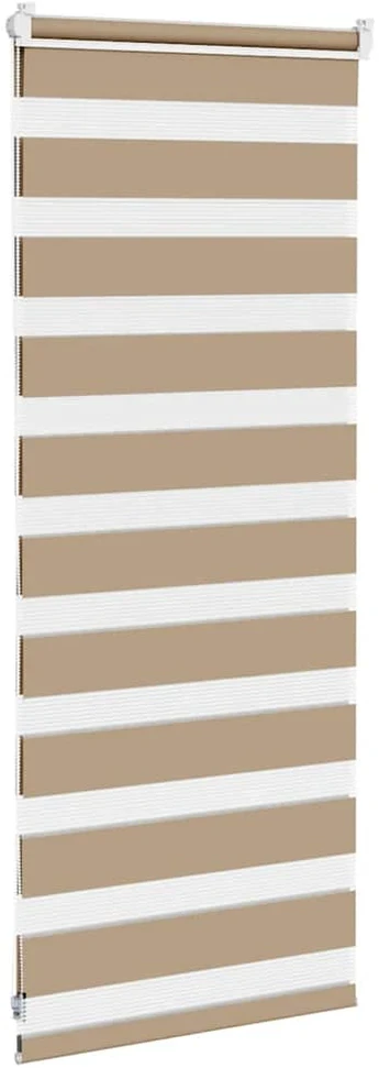 Zebro žaliuzė, smėlio rudos spalvos, 65x100 cm, audinys, plotis 60,9 cm, poliesteris