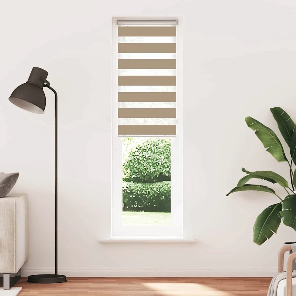 Zebro žaliuzė, smėlio rudos spalvos, 65x200 cm, audinys, plotis 60,9 cm, poliesteris