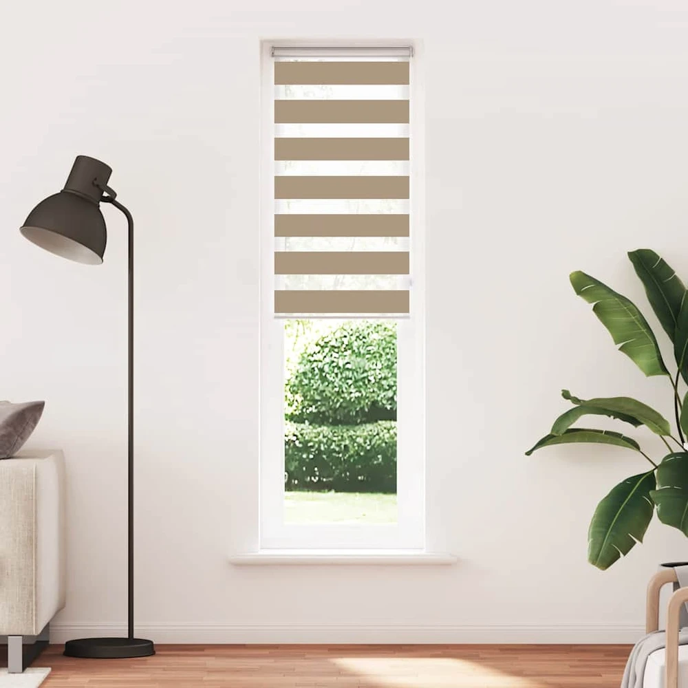 Zebro žaliuzė, smėlio rudos spalvos, 65x230 cm, audinys, plotis 60,9 cm, poliesteris