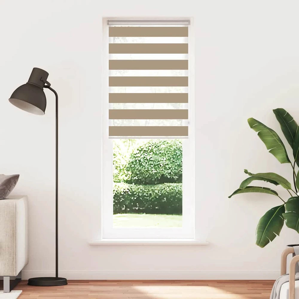 Zebro žaliuzė, smėlio rudos spalvos, 85x230 cm, audinys, plotis 80,9 cm, poliesteris