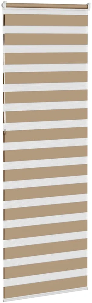 Zebro žaliuzė, smėlio rudos spalvos, 85x230 cm, audinys, plotis 80,9 cm, poliesteris