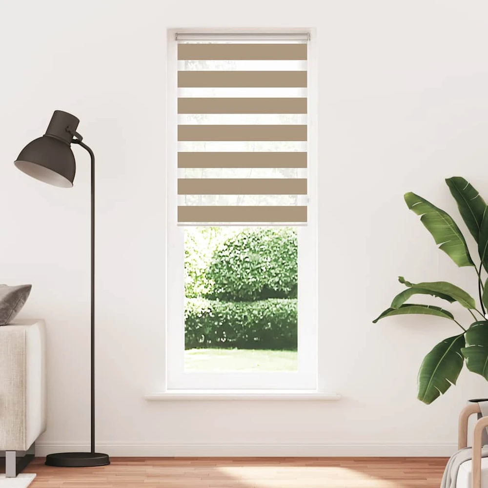 Zebro žaliuzė, smėlio rudos spalvos, 90x200 cm, audinys, plotis 85,9 cm, poliesteris