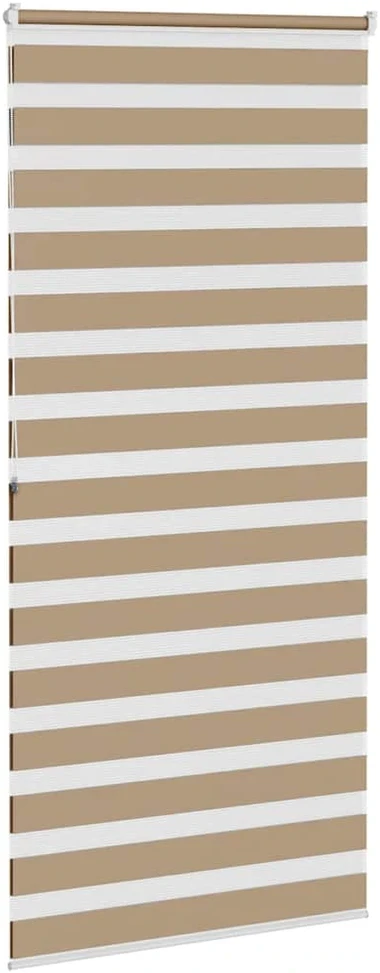 Zebro žaliuzė, smėlio rudos spalvos, 95x200 cm, audinys, plotis 90,9 cm, poliesteris