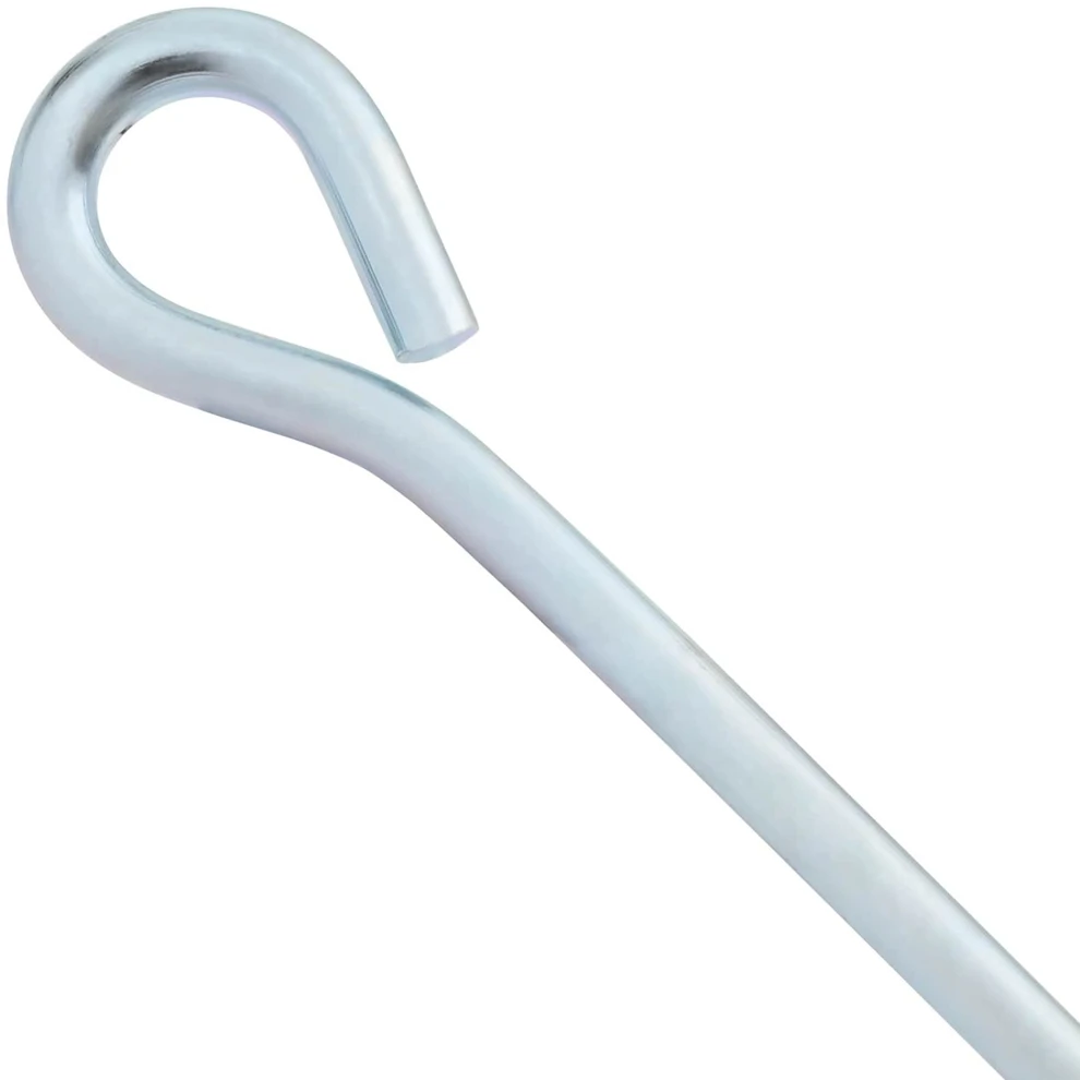 Žemės inkaras 2 vnt. Ø10 x 60 cm Cinkuotas metalas Sidabrinė