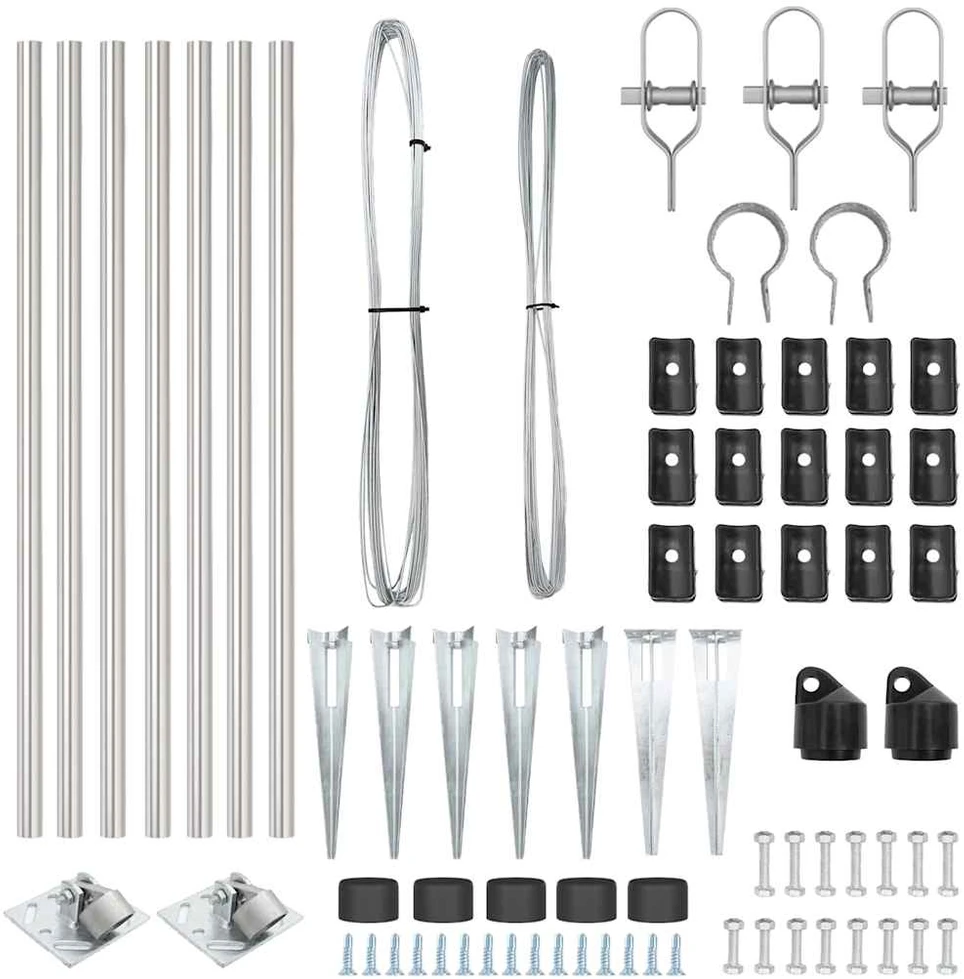 Žemės smaigalis tvoros stulpas 7 vnt. Sidabrinė