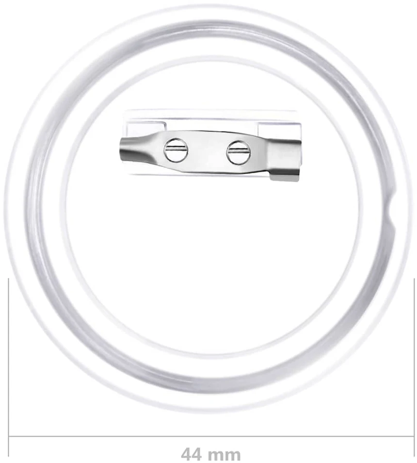 Ženkliukų rinkinys su smeigtukais, 100vnt., akrilas, 44mm