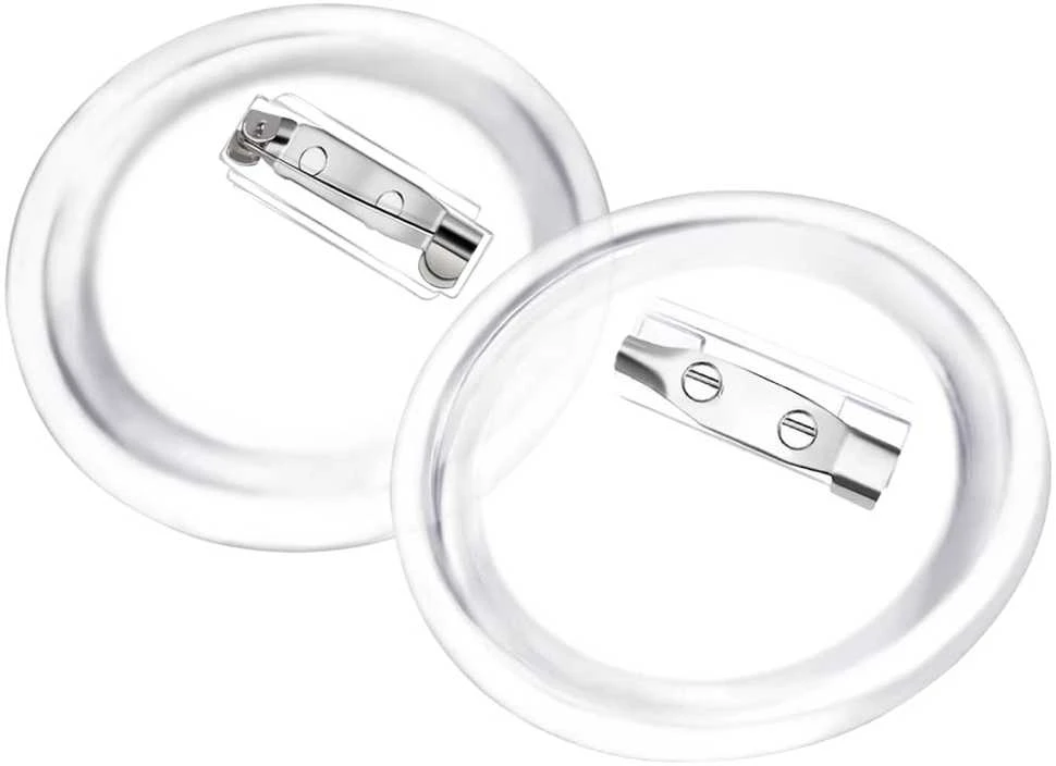 Ženkliukų rinkinys su smeigtukais, 100vnt., akrilas, 44mm