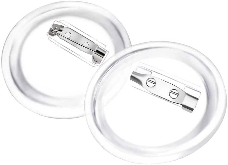 Ženkliukų rinkinys su smeigtukais, 100vnt., akrilas, 37mm