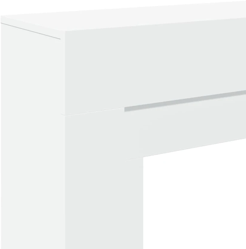 Židinio apvadas, baltas, 100x30x87,5cm, apdirbta mediena