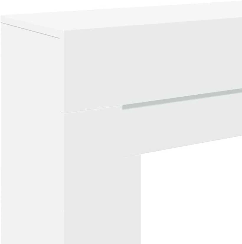 Židinio apvadas, baltas, 100x30x87,5cm, apdirbta mediena