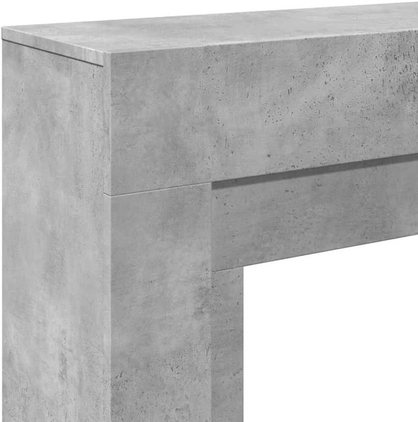 Židinio apvadas, betono pilkas, 100x30x87,5cm, apdirbta mediena