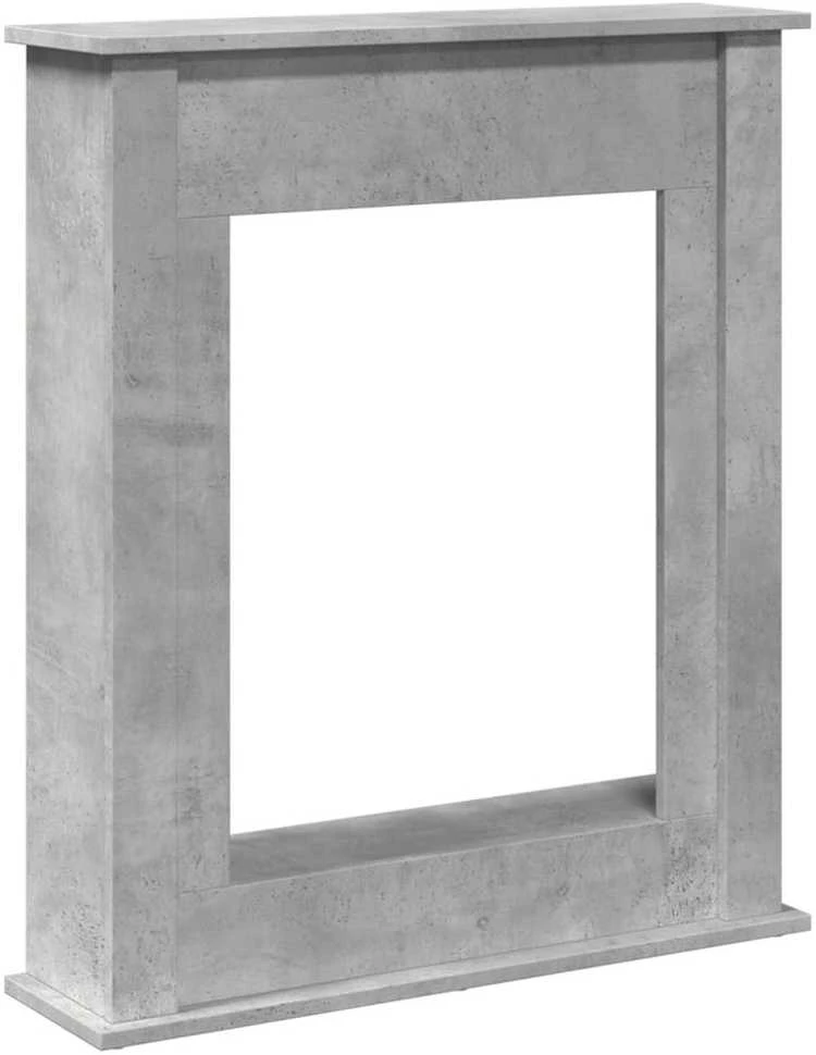 Židinio apvadas, betono pilkas, 75x20x87,5cm, apdirbta mediena