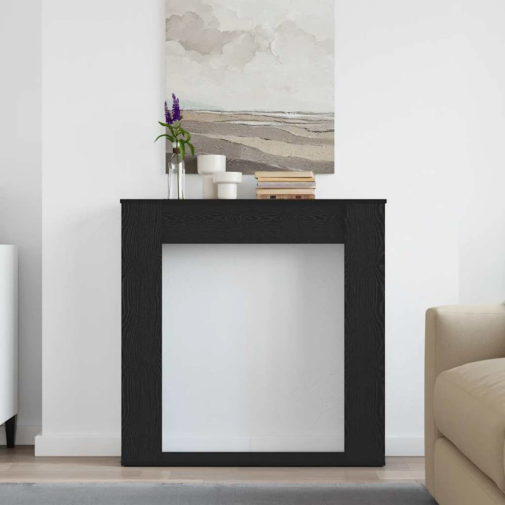 Židinio apvadas, juodo ąžuolo, 100x20x100 cm, inžinerinė mediena