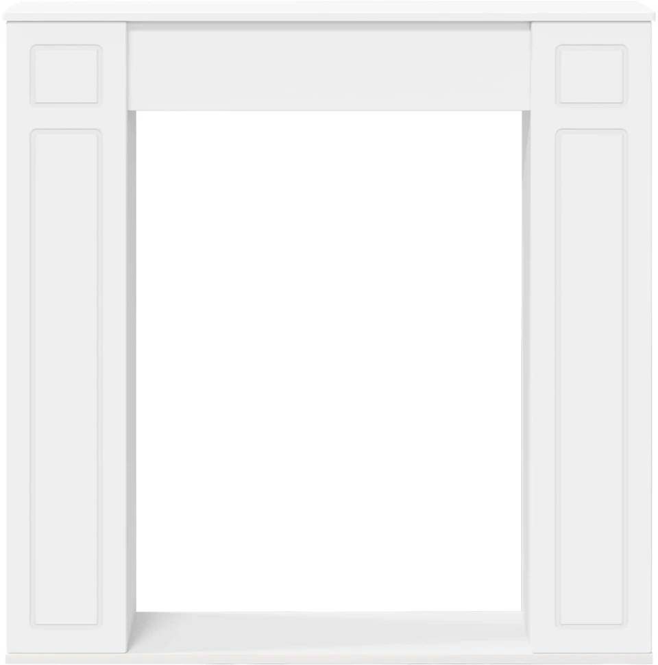 Židinio rėmas Balta 100 x 20 x 100 cm Apdirbta mediena