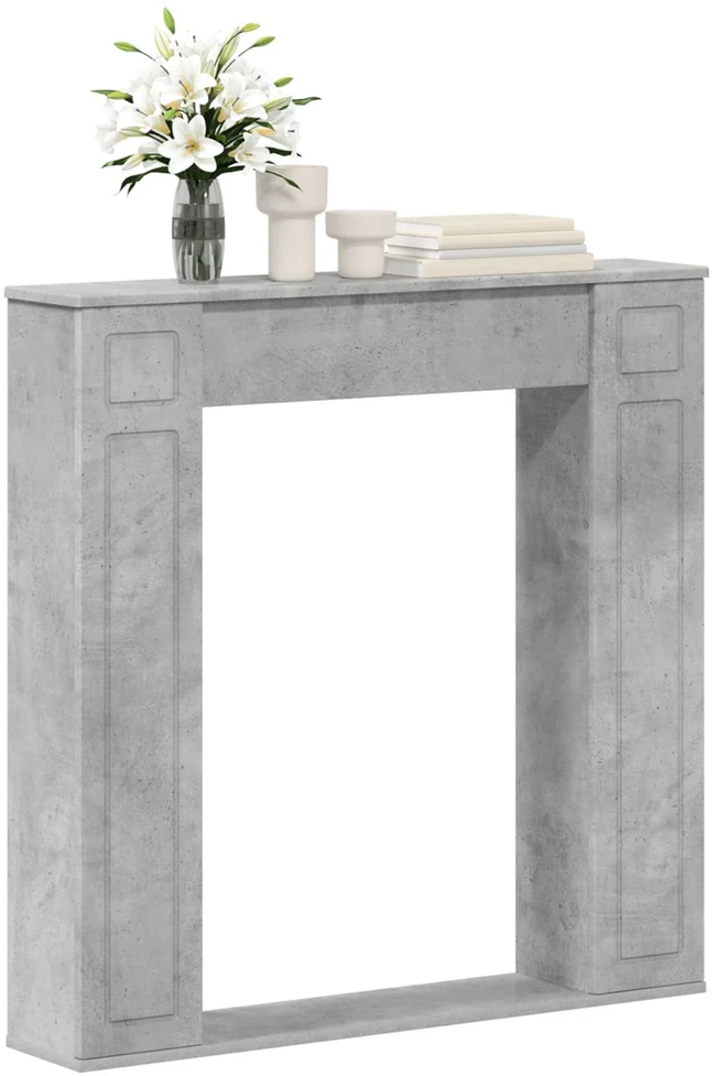 Židinio rėmas Betono pilka 100 x 20 x 100 cm Apdirbta mediena