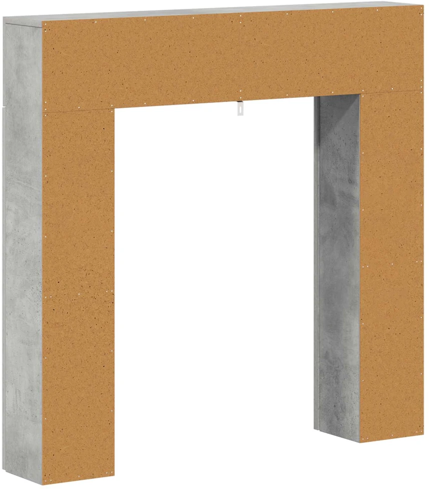 Židinio rėmas Betono pilka 102 x 18 x 100,5 cm Apdirbta mediena