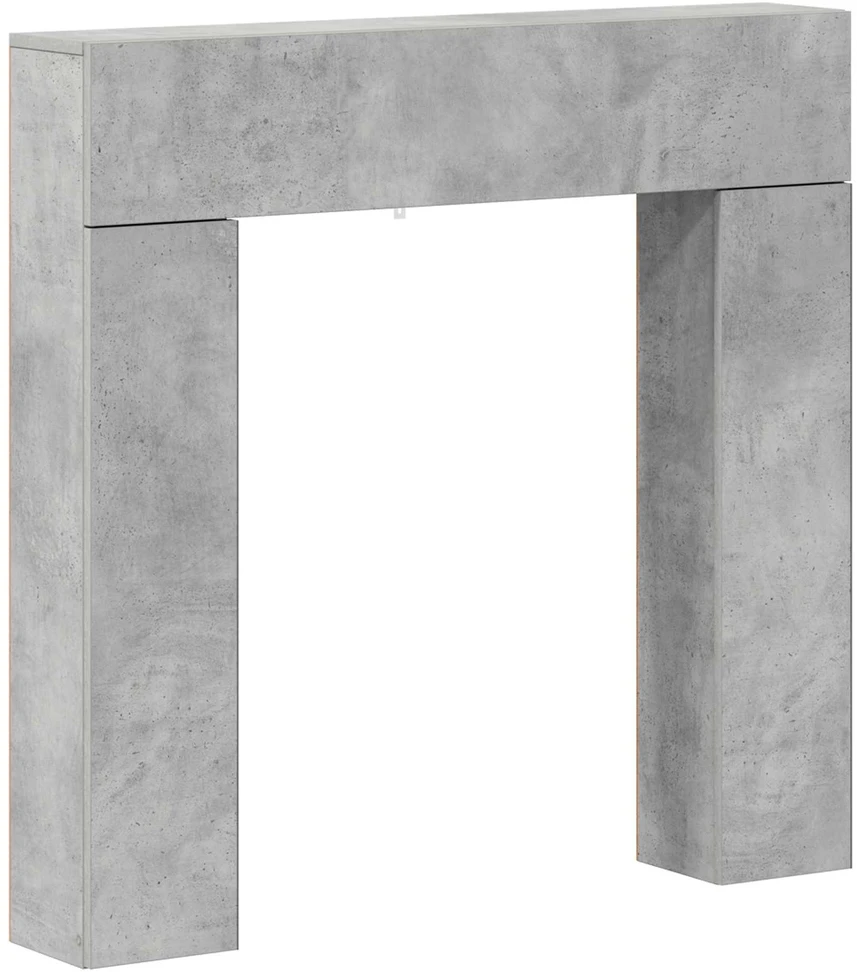 Židinio rėmas Betono pilka 102 x 18 x 100,5 cm Apdirbta mediena